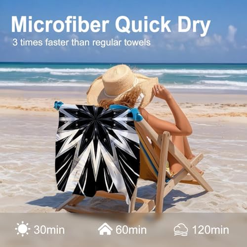 THISFIND Microfiber Beach Towel 71x32 Extra Large Quick Dry Sand Free