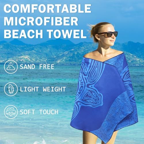 MaciRept Microfiber Beach Towel - Sand Free Quick Dry 1