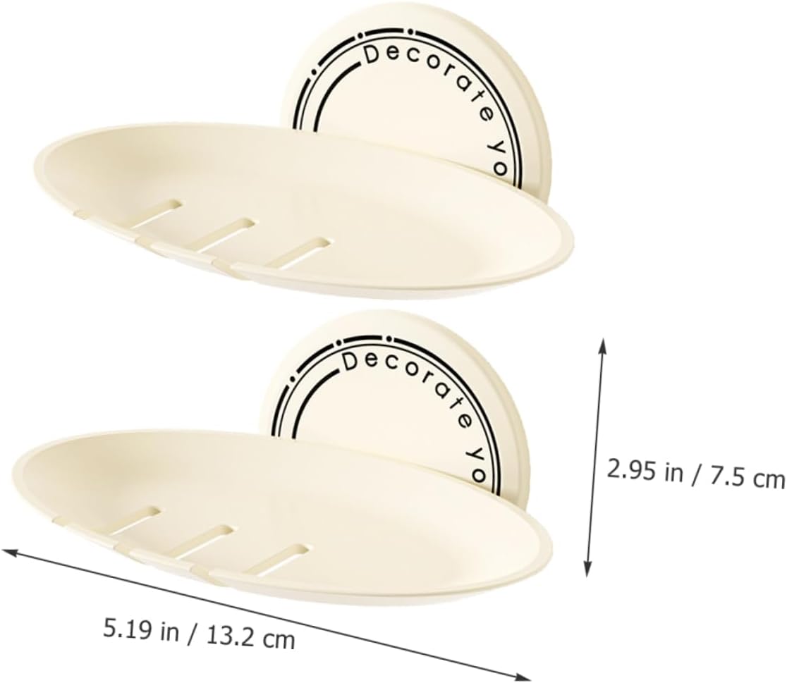 BRIGHTFUFU 2-Piece Abs Soap Holder Wall Mount