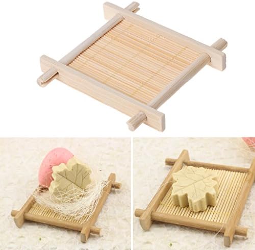 BOGEEL Wooden Handmade Soap Dish Holder for Bathroom and Kitchen