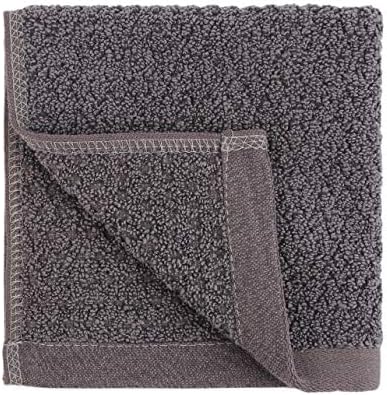 Everplush Diamond Jacquard 6-Piece Bath Towel Set Charcoal 1