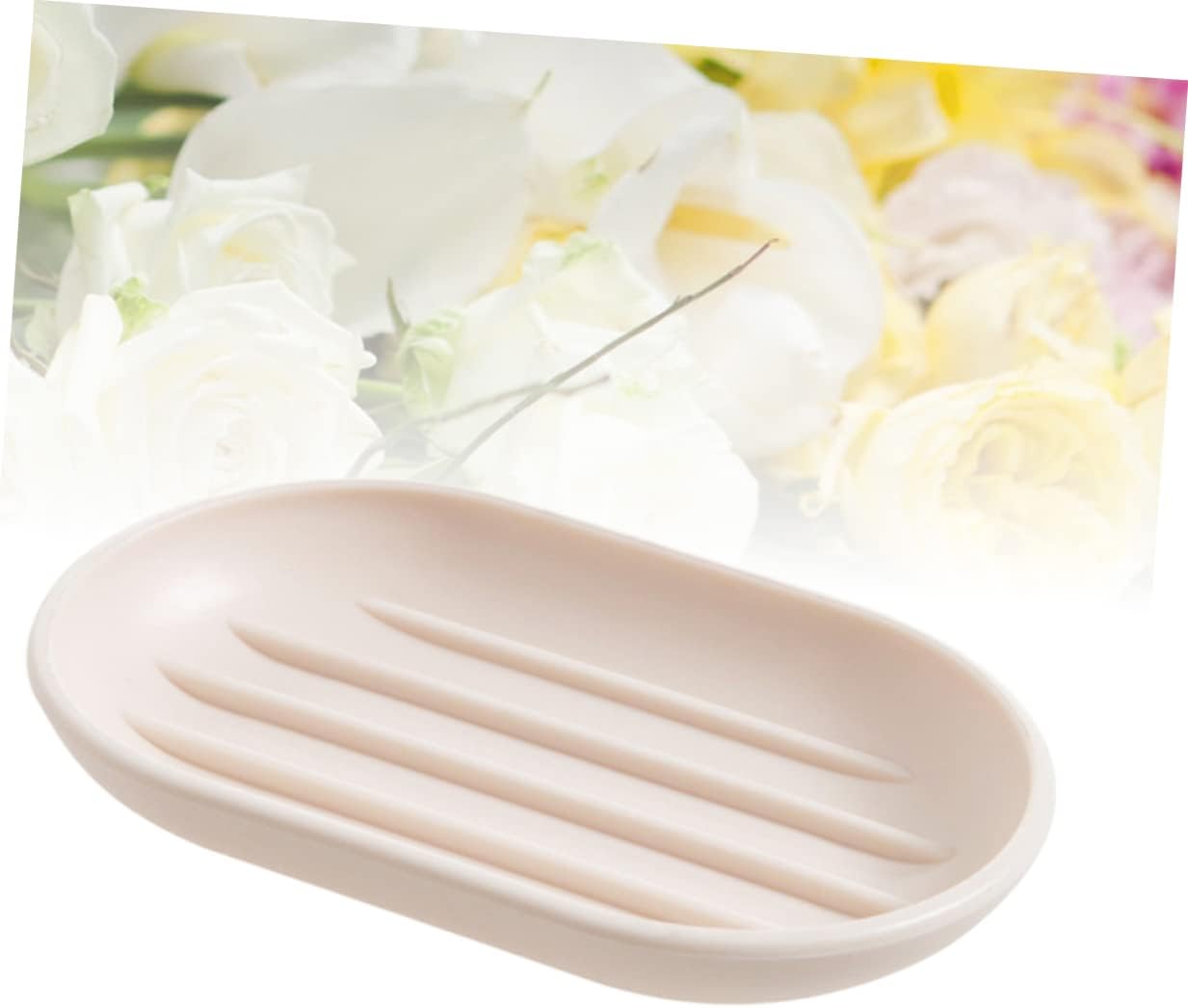 HOOTNEE Oval Soap Dish for Bathroom Shower Bathtub Kitchen