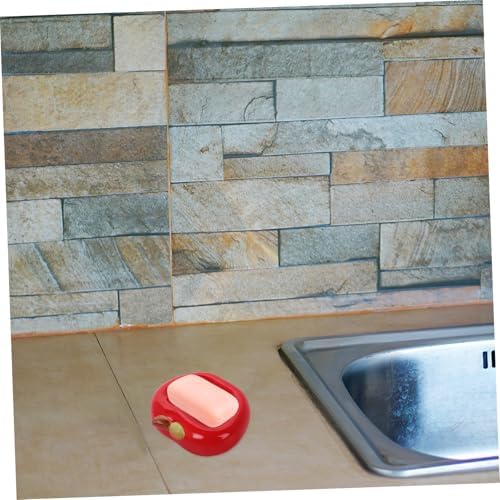 Zerodeko Apple Shaped Ceramic Soap Holder with Drainage 1