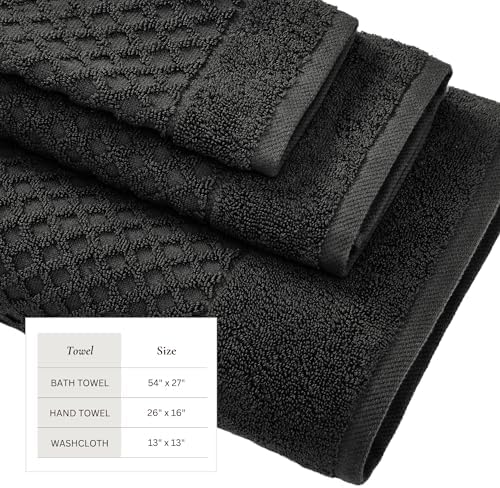 Dark Grey Bath Towel Set - 6 Piece 100 Cotton