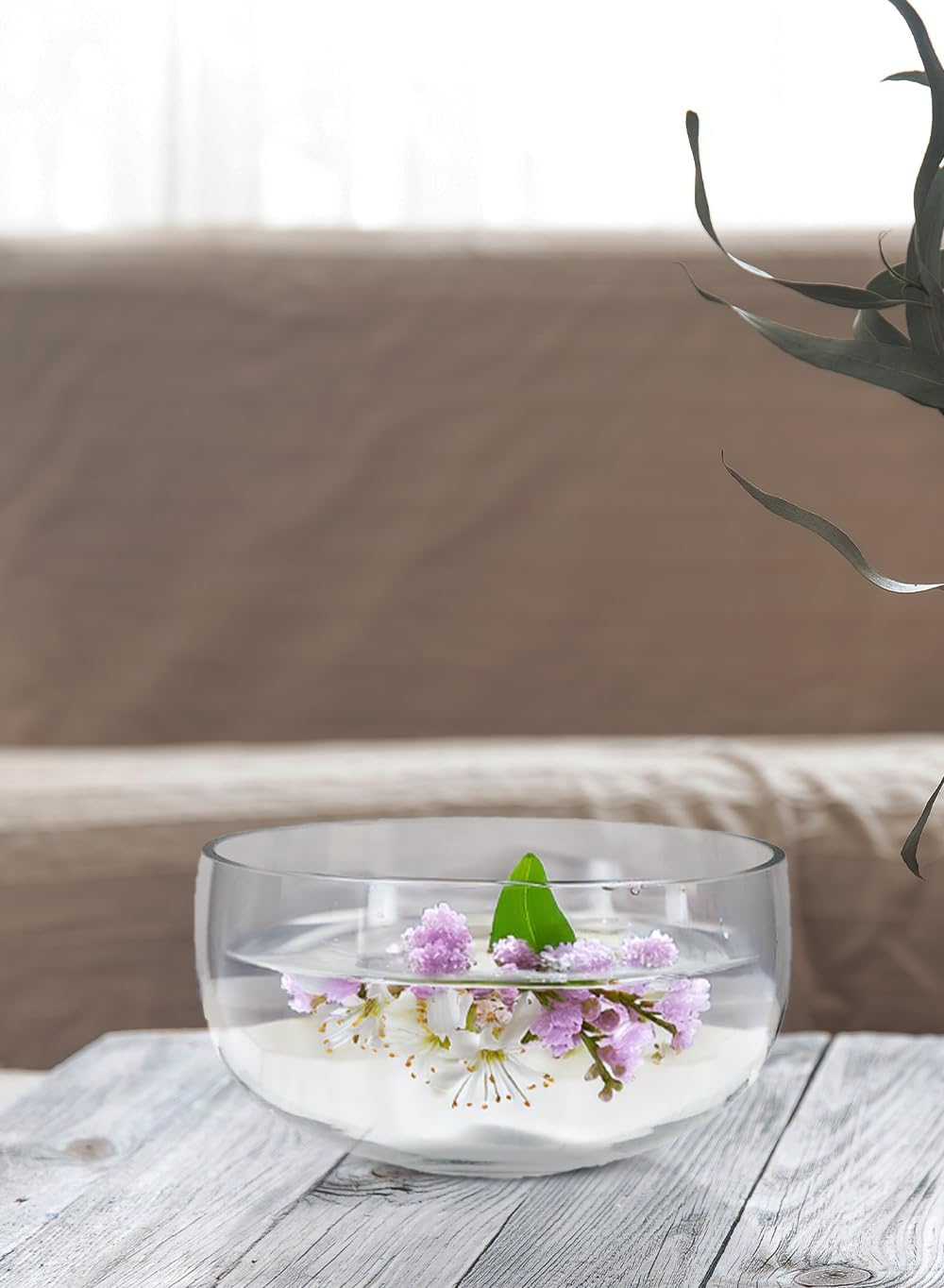Serene Spaces Living Clear Glass Bowl 6 x 3