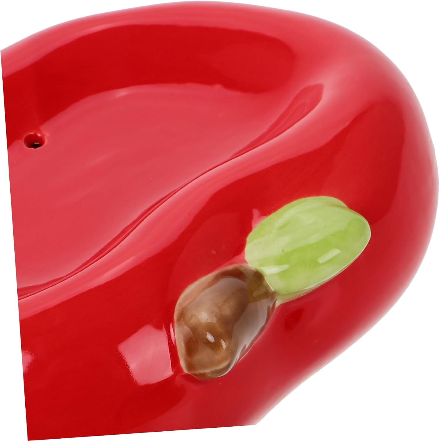 Zerodeko Apple Shaped Ceramic Soap Holder with Drainage 1