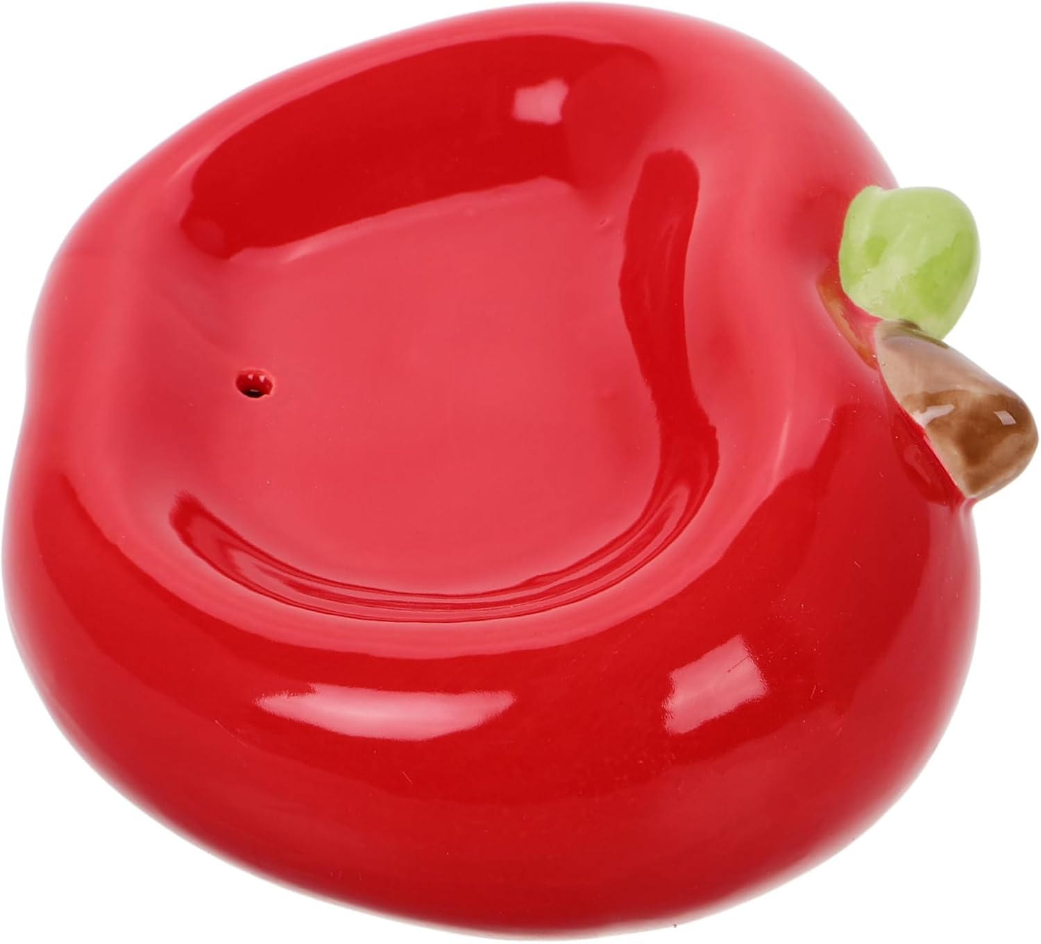 Zerodeko Apple Shaped Ceramic Soap Holder with Drainage 1