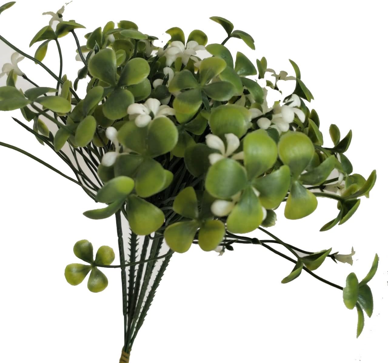 Alipher Artificial Clover Bushes 3PCS White Fake Greenery