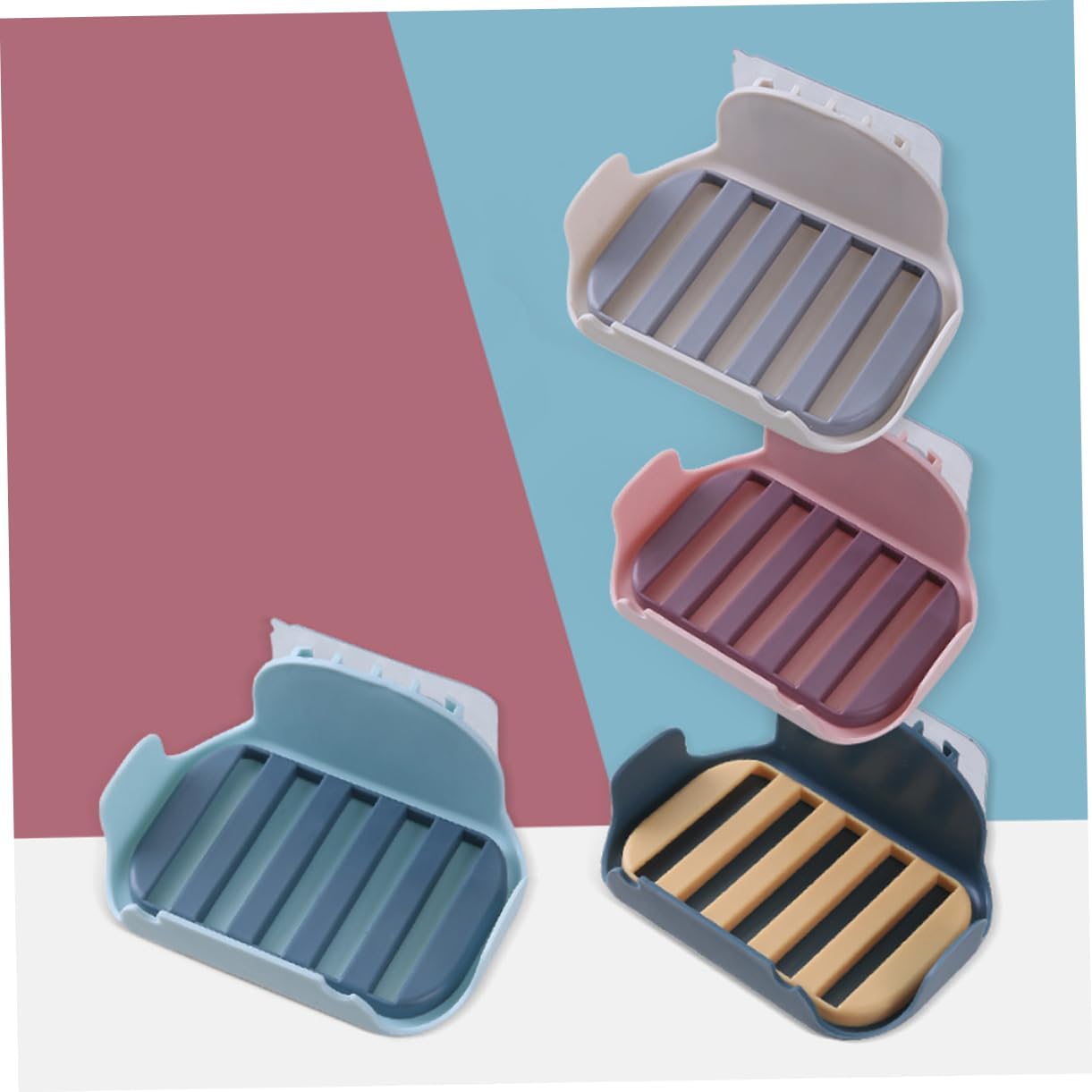 Cabilock Double Layer Soap Box Holder with Suction Wall Design