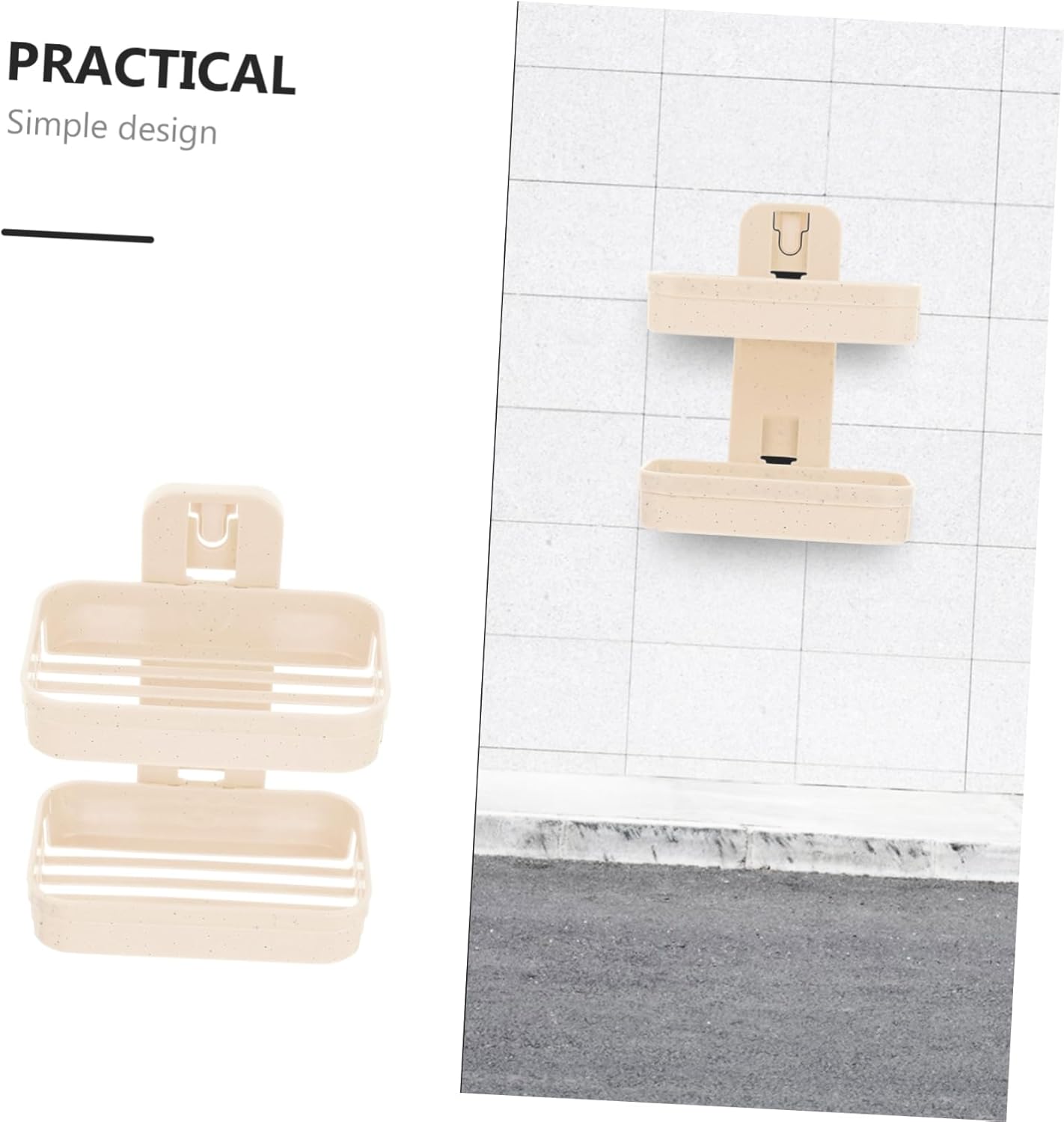 Sturdy Plastic Wall Soap Holder Double Layer 1
