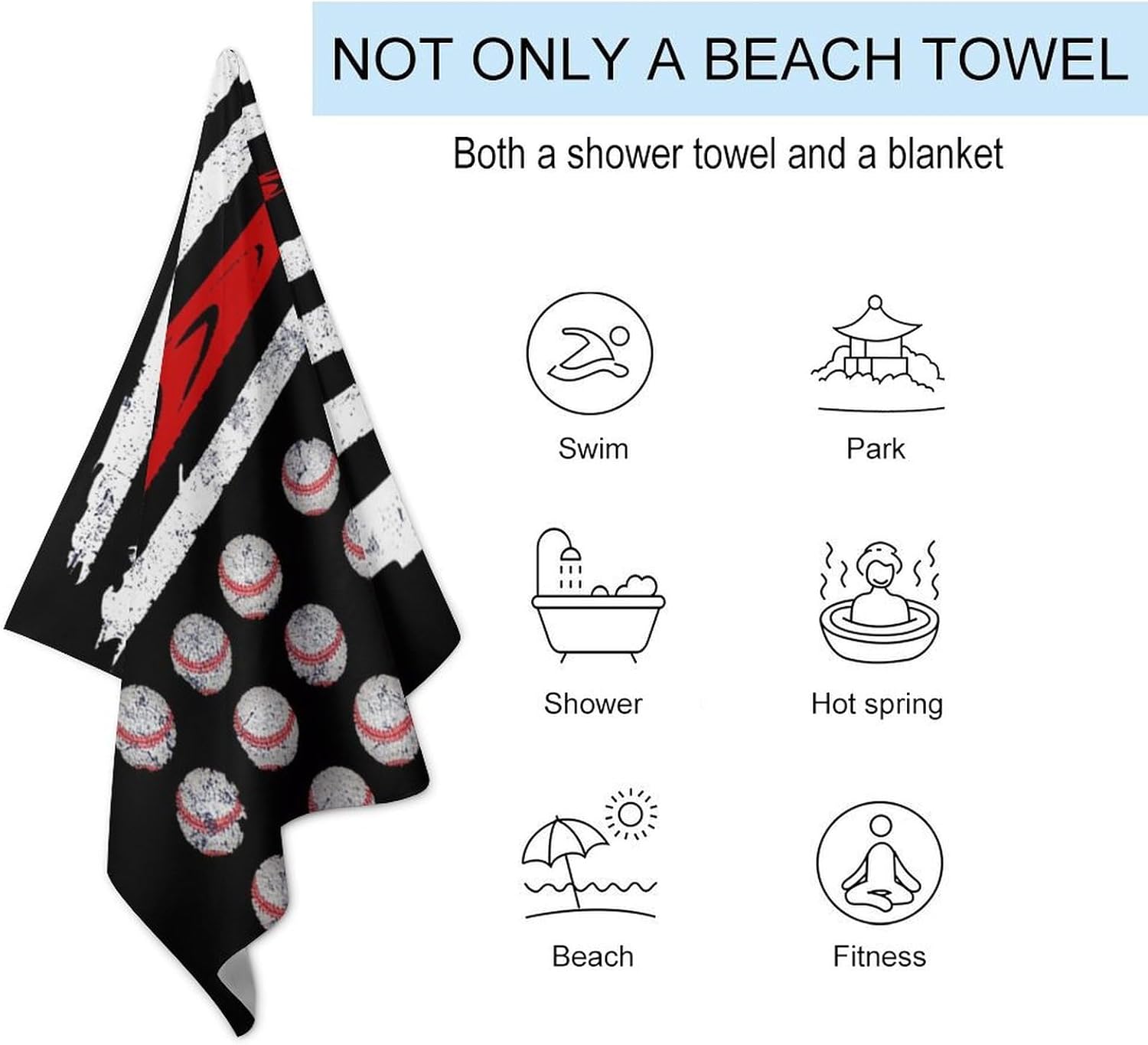 American Flag Microfiber Beach Towel Blanket