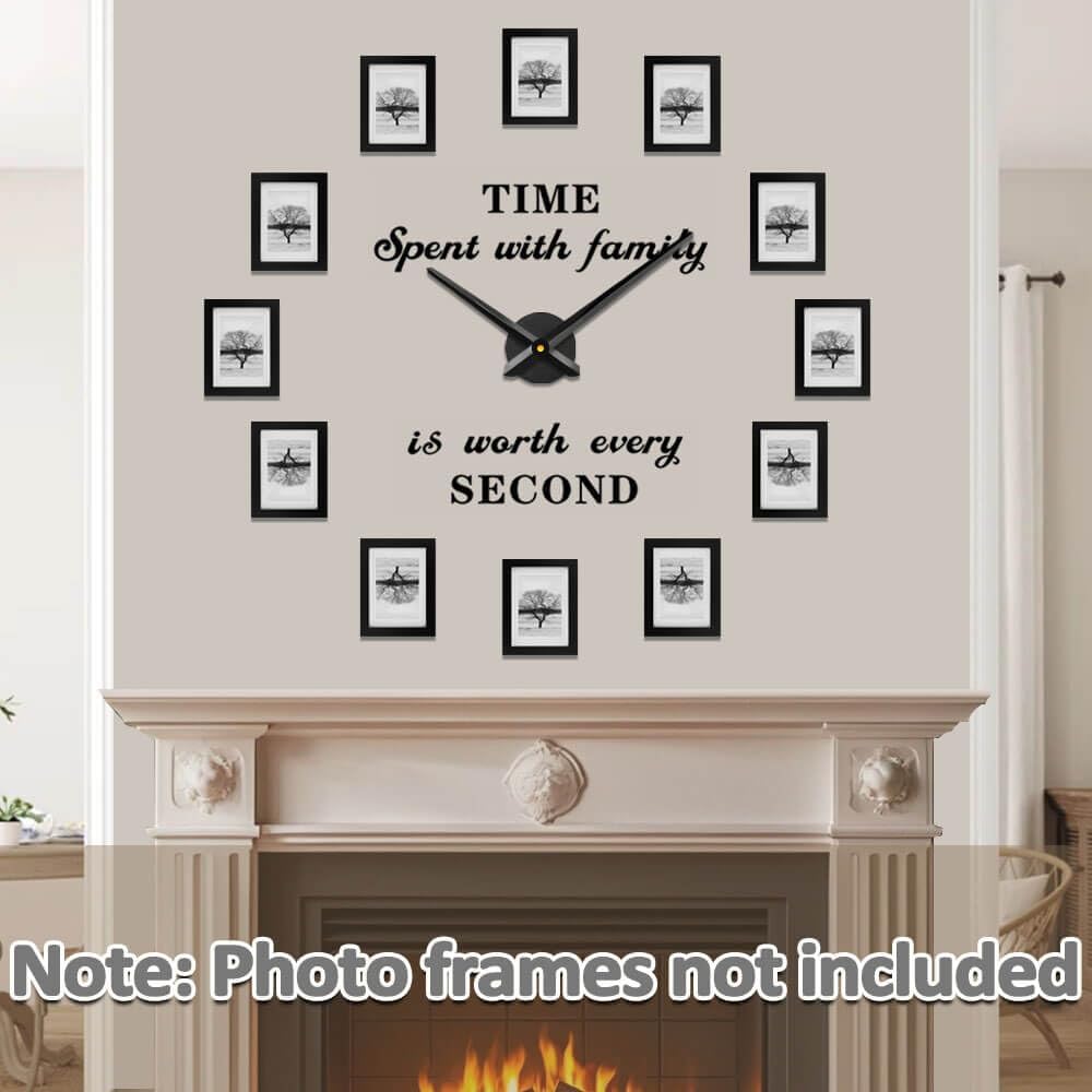Mintime 3D Wall Clock Kit with Battery and Sticker