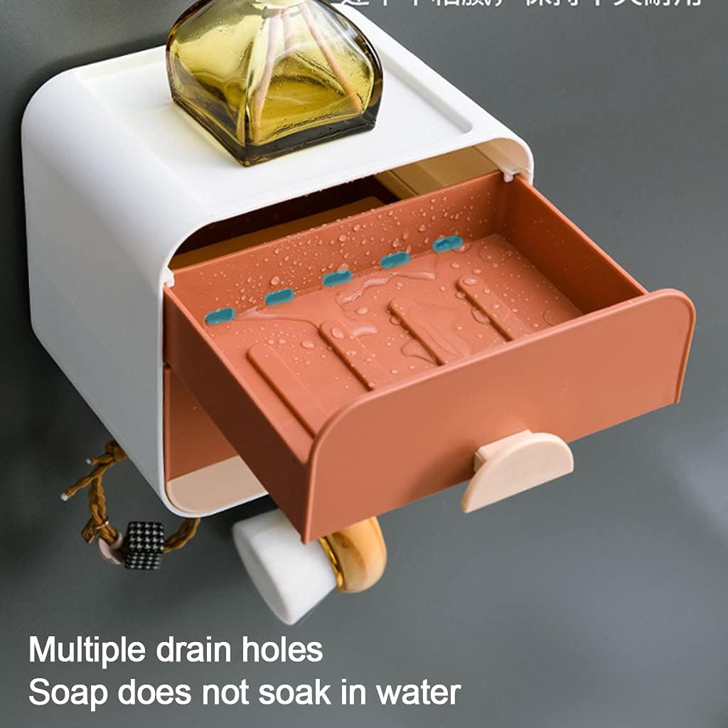 Colorful Double Layer Soap Dish with Detachable Holder