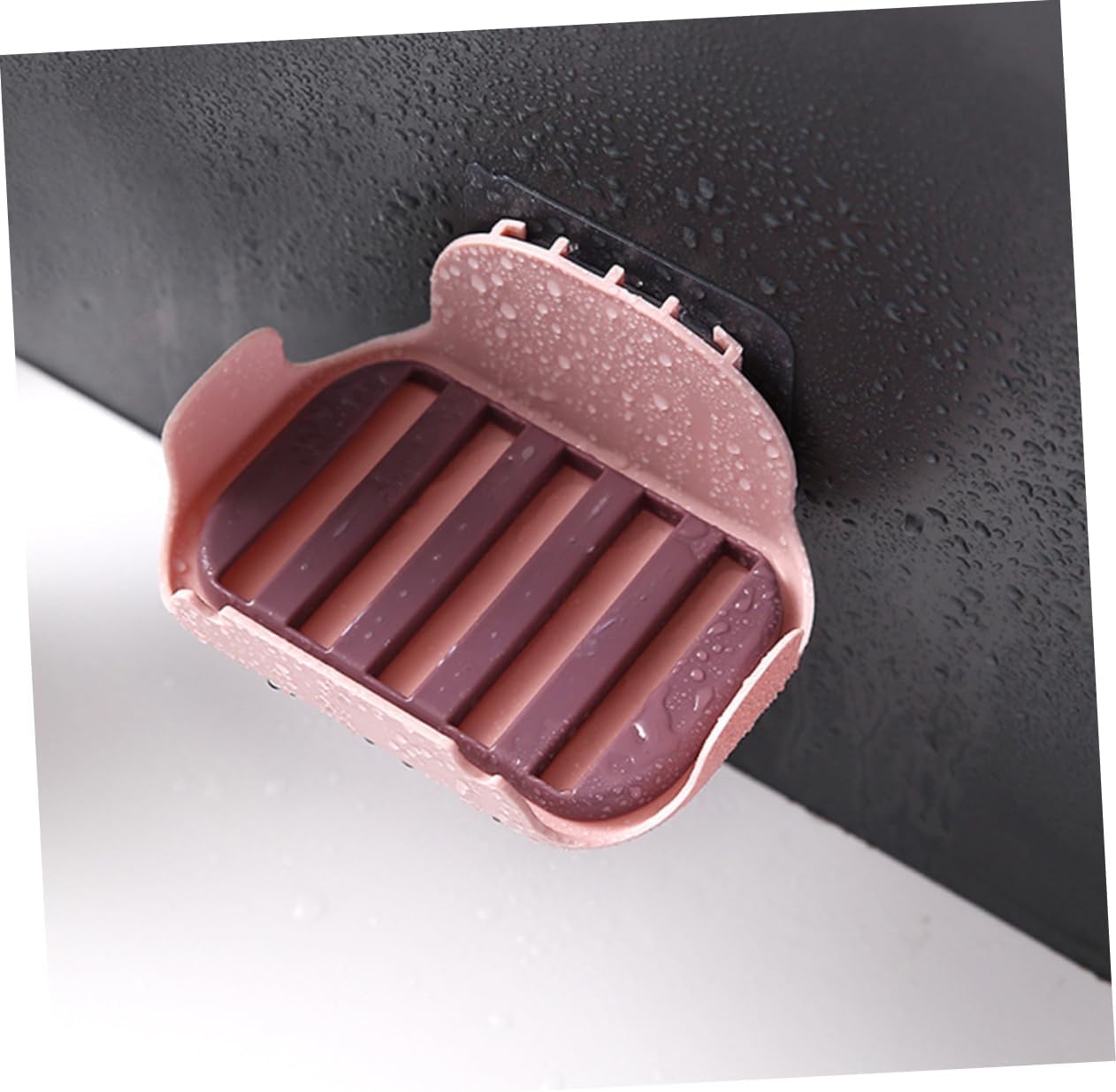 CANIGHT 2pcs Double Layer Adhesive Soap Holder