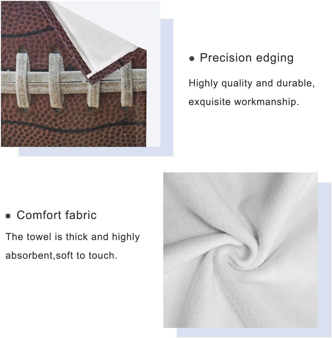 Senya Bath Towels Set of 3 with American Football Laces