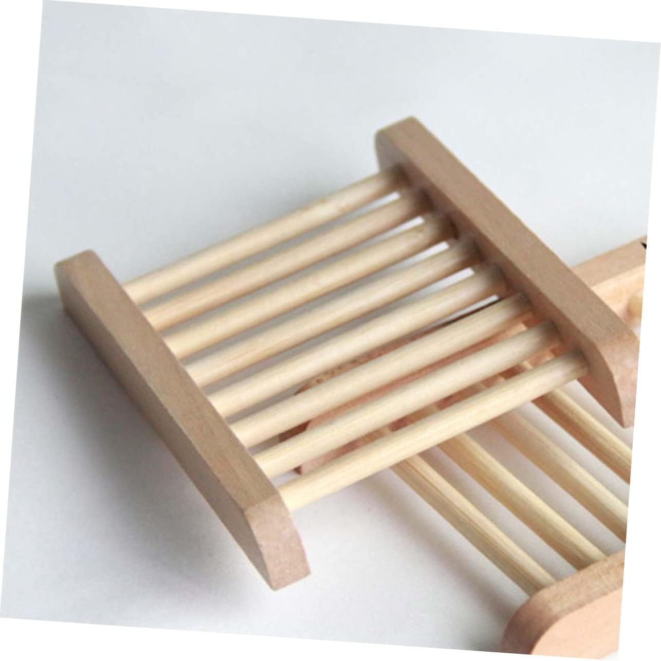 PRETYZOOM Natural Wood Soap Holder Shower Tray