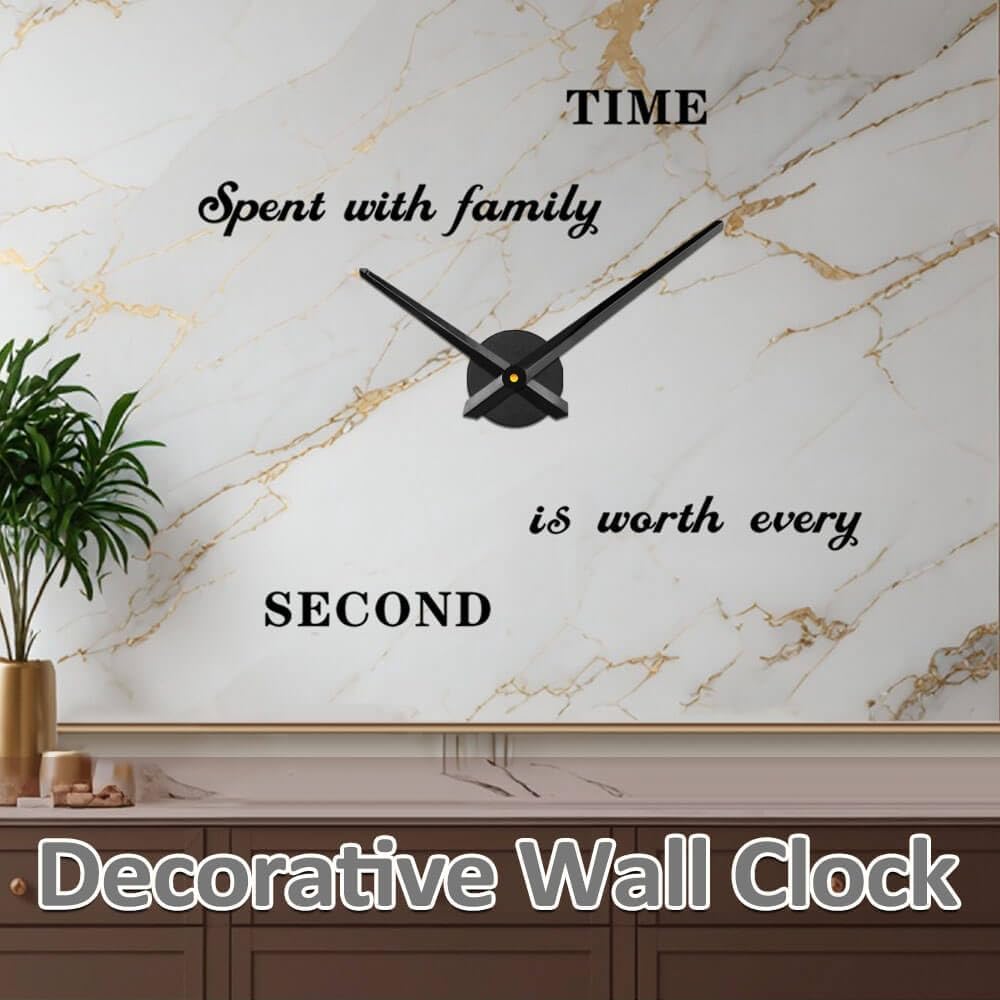 Mintime 3D Wall Clock Kit with Battery and Sticker