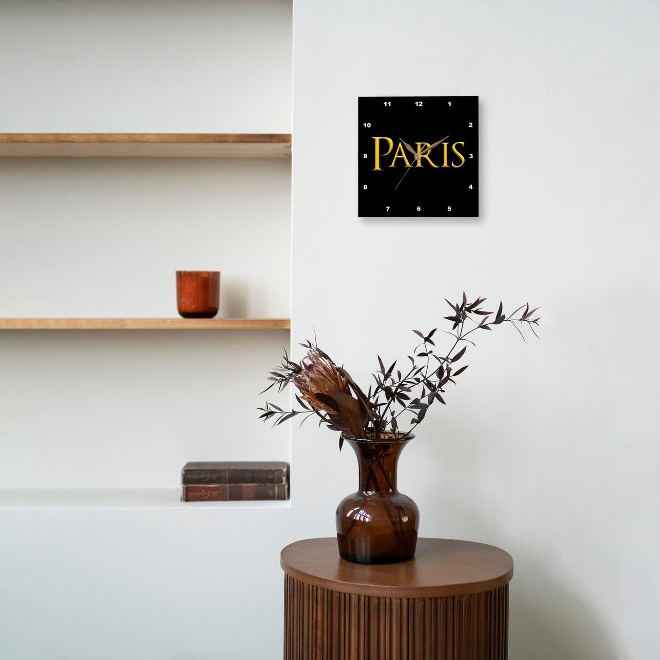 3dRose Wall Clock - 13 Inch Paris Design Silent Quartz Clock