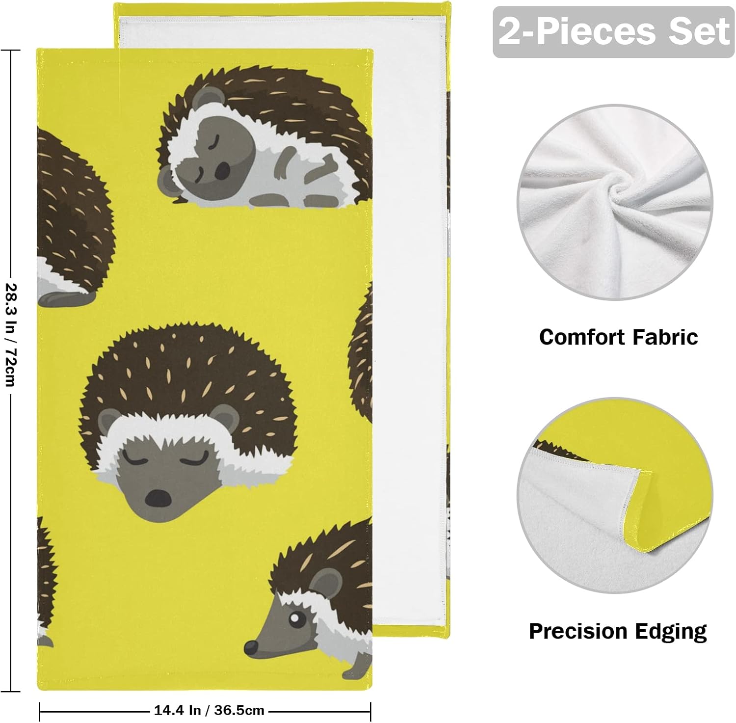 GEDAKO Hand Towels Set 2 pcs Soft Bath Towel