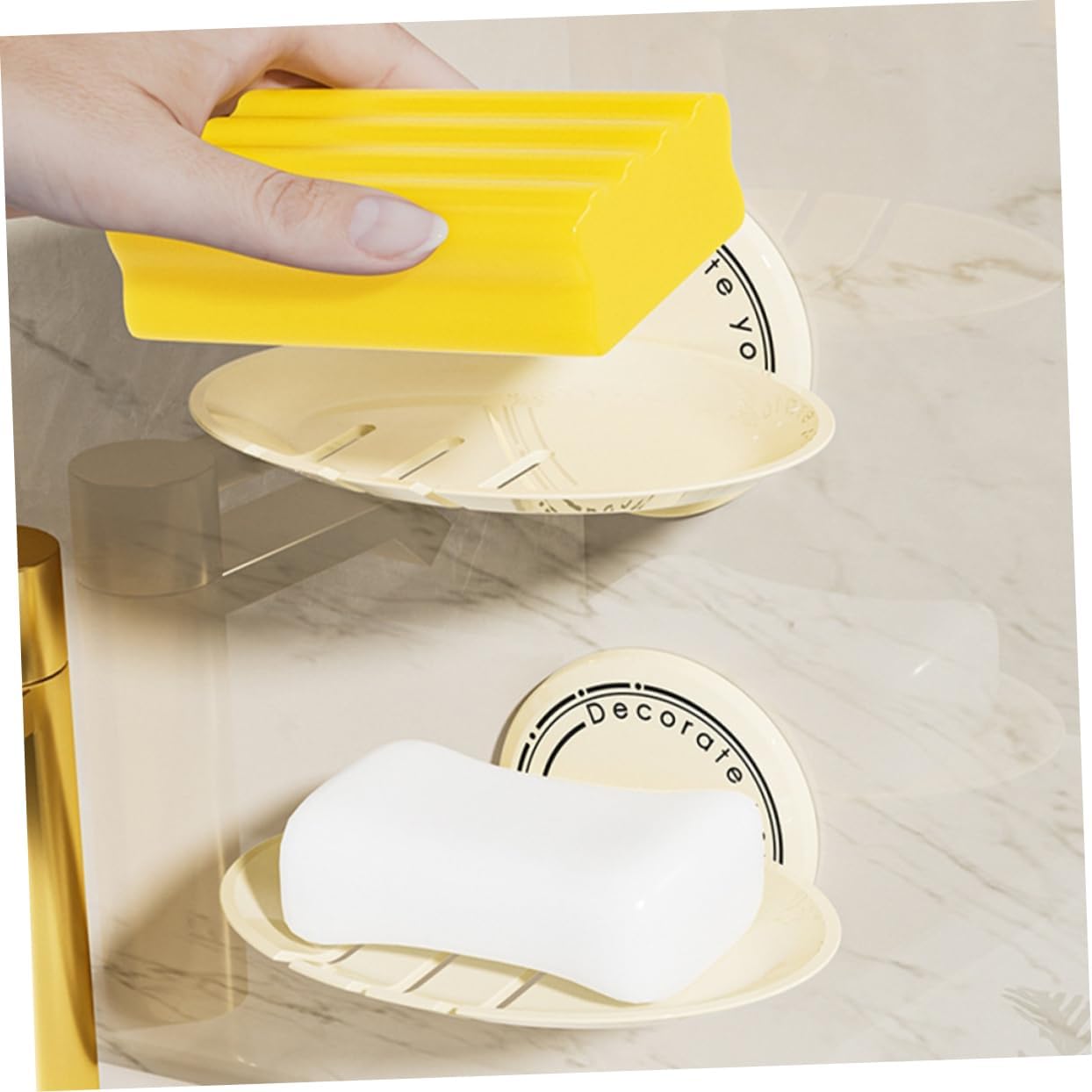 HAKIDZEL Wall-Mounted Soap Holder for Shower and Bathroom