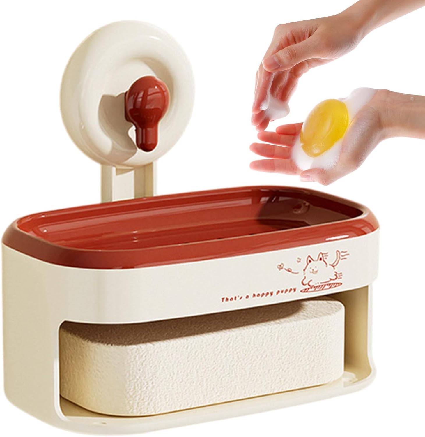 Sturdy Suction Cup Soap Dish for Shower Non-Drilling Wall Mount