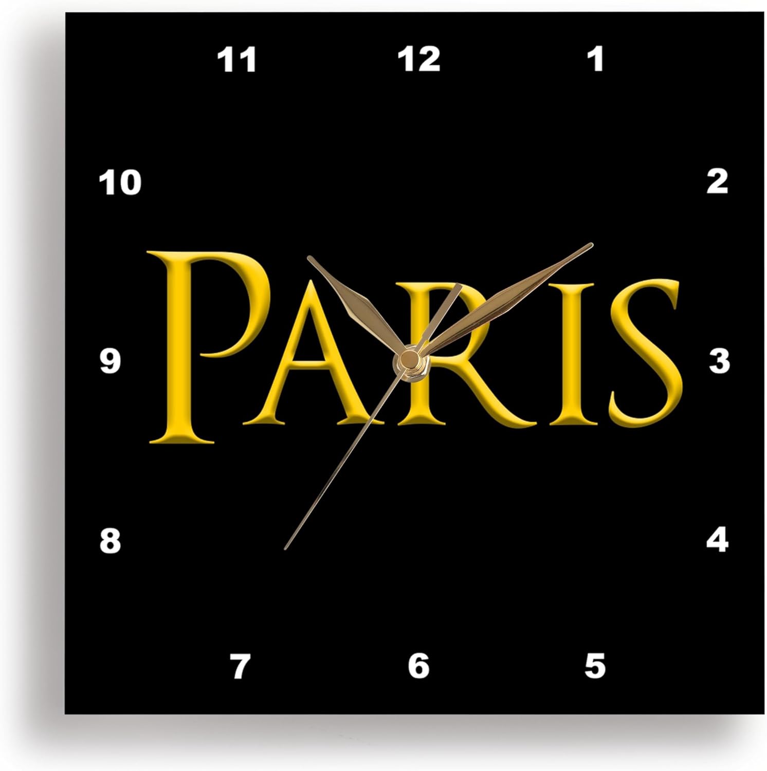 3dRose Wall Clock - 13 Inch Paris Design Silent Quartz Clock