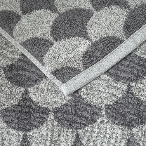USTIDE Grey Leaf Hand Towels Set 2pcs 134x29inch