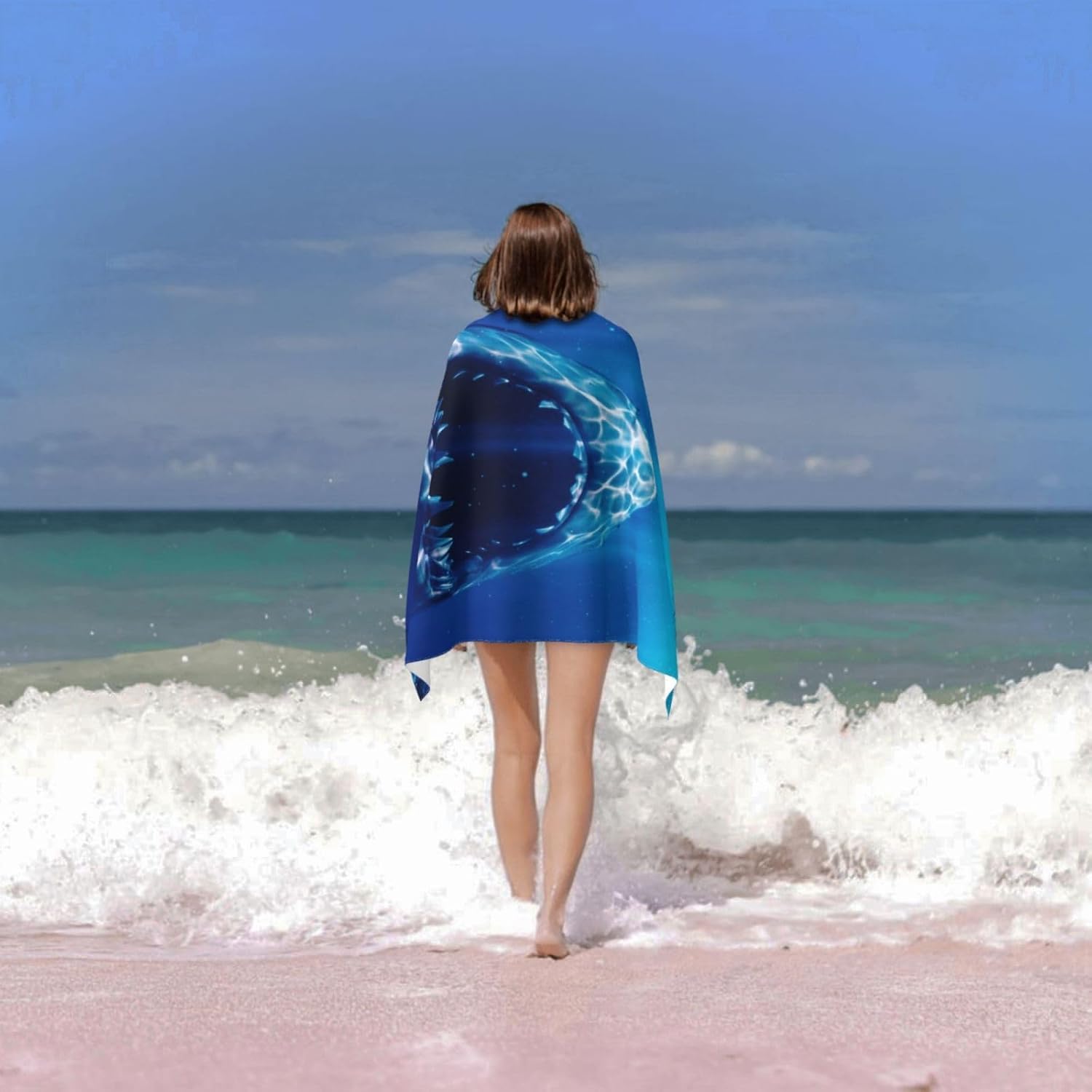 Ti Caldi Horror Shark Beach Towel Quick Dry Microfiber