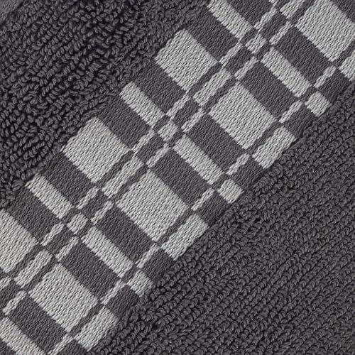 Superior 4-Piece Cotton Bath Towel Set Grey