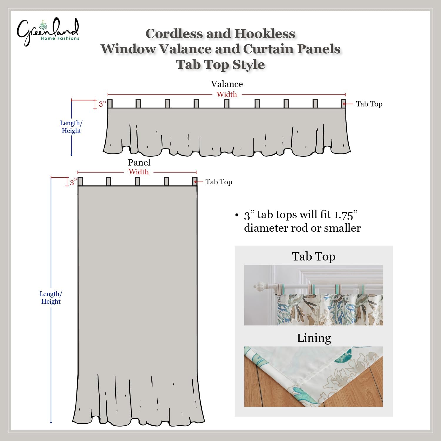 Greenland Home Antique Chic Cotton Valance 21x84 Inch