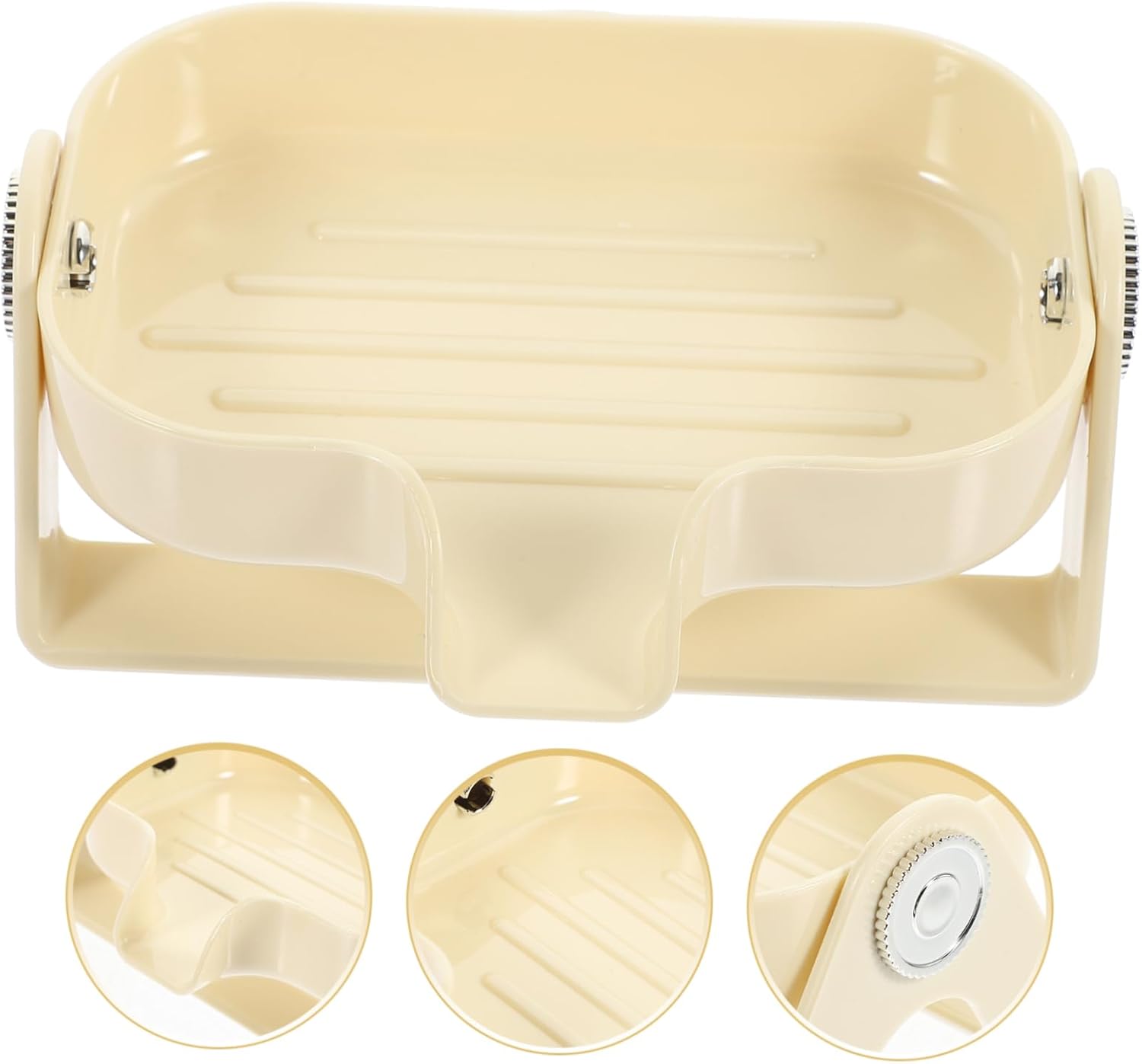 BUGUUYO Self-Draining Soap Dish Holder for Bathroom and Kitchen