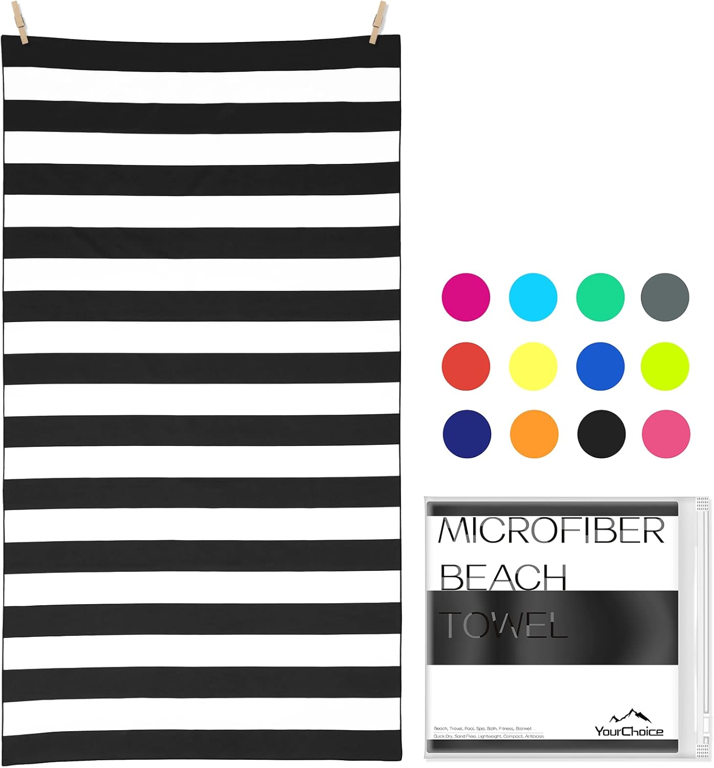 Your Choice Microfiber Beach Towel - Sand-Free Quick-Dry Lightweight