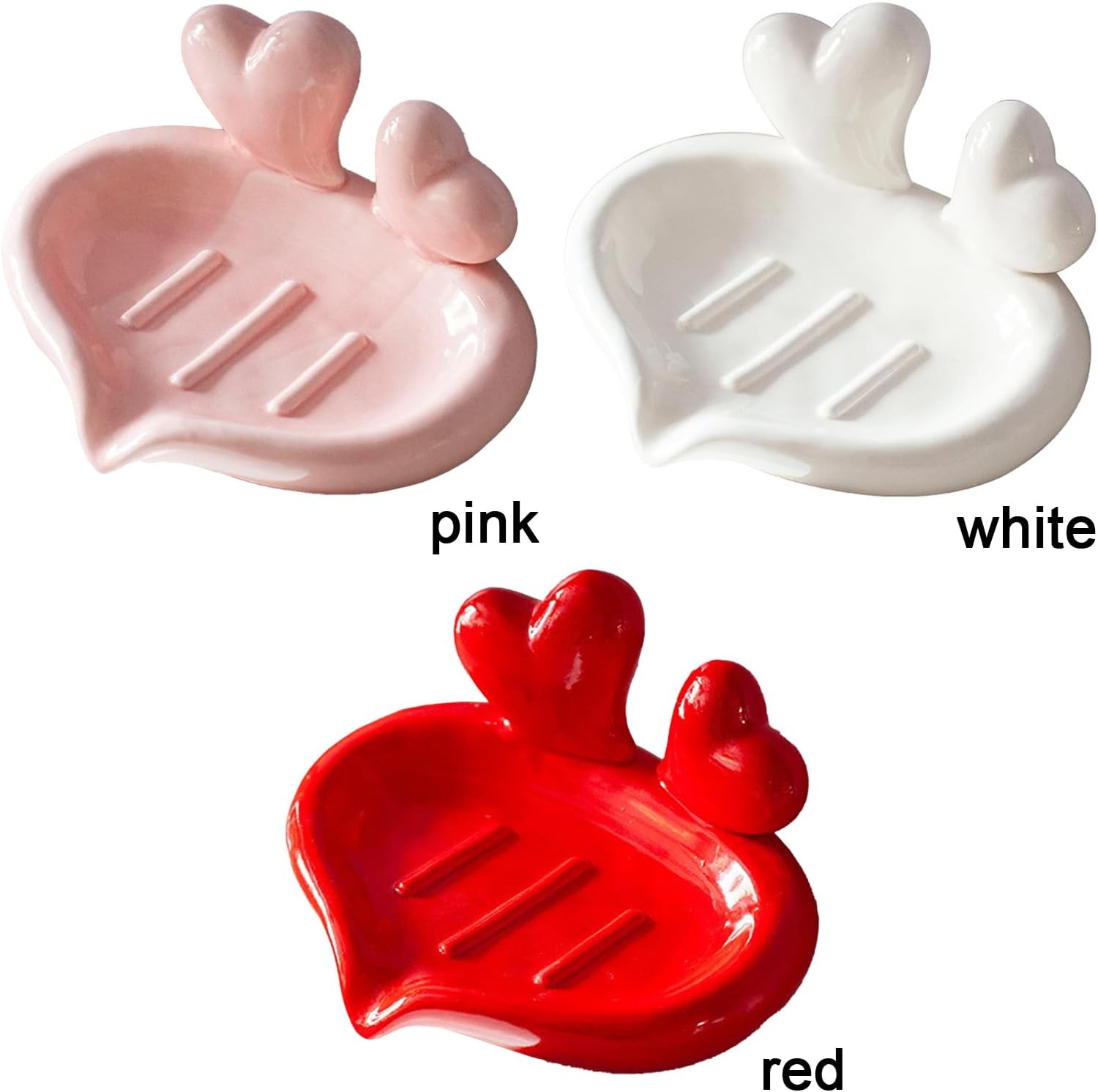 Belupai Heart to Heart Ceramic Soap Dish 1
