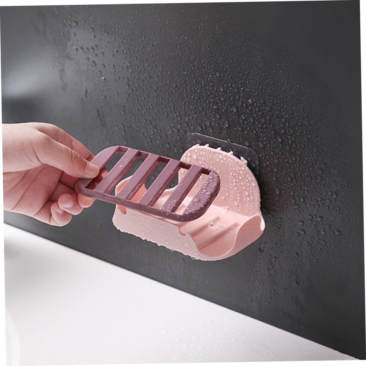 COSMEVIVI 2pcs Double Layer Adhesive Soap Holder
