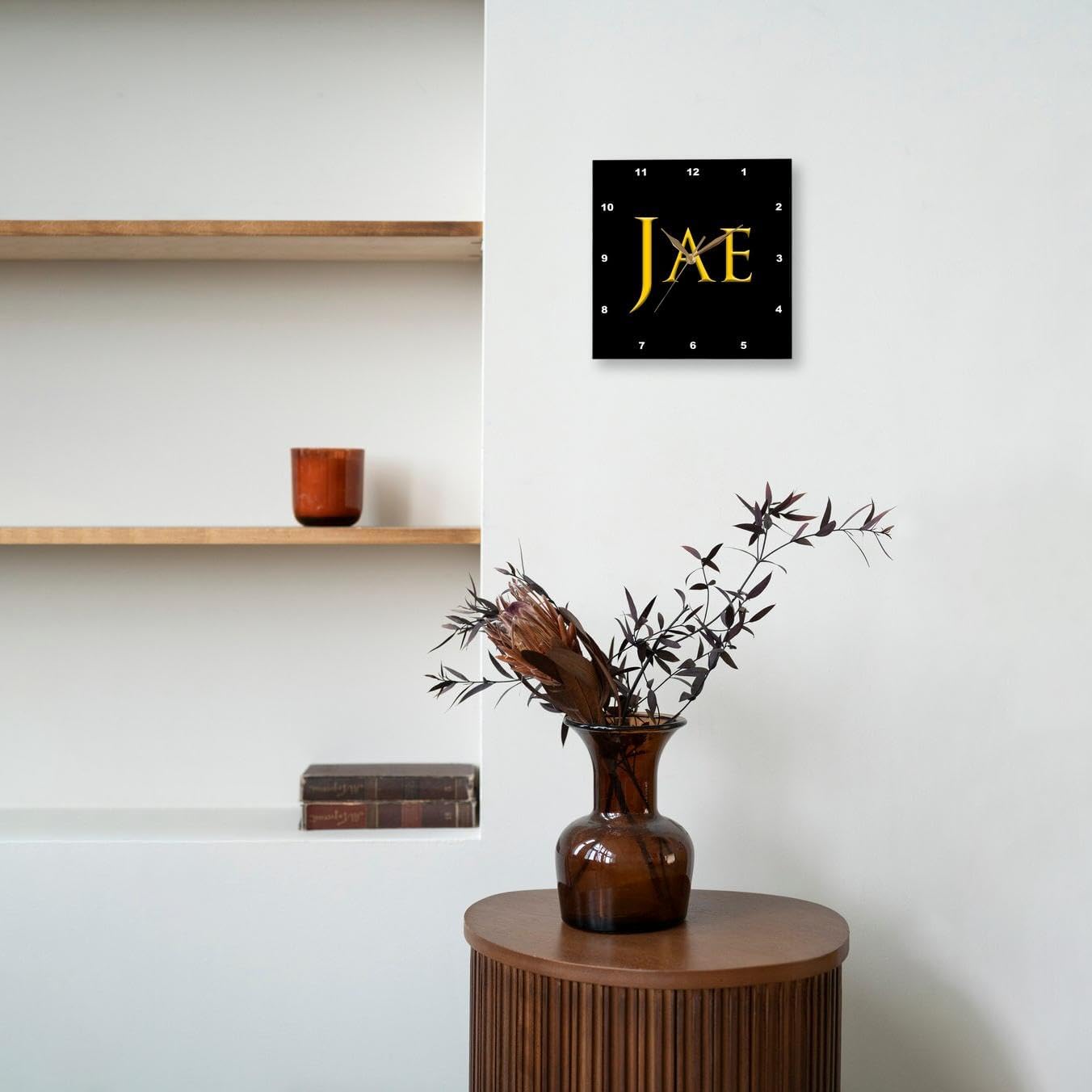 3dRose Wall Clock Silent - 13 Inch Beautiful Baby Boy Name