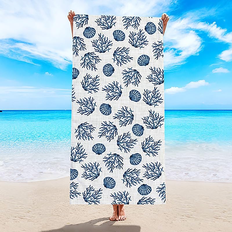 Lightweight Microfiber Beach Towel with Sand-Proof Design