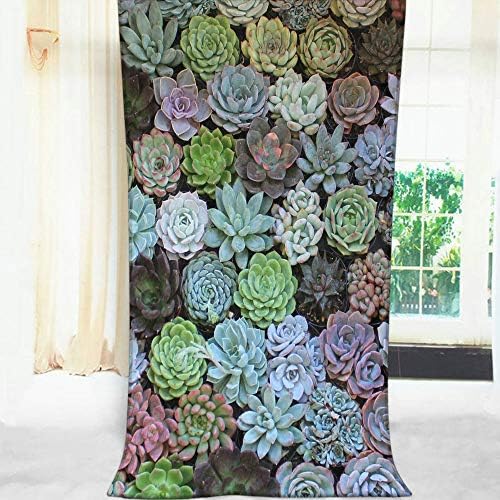 Moslion Comfy Bath Towel with Cute Succulent Design