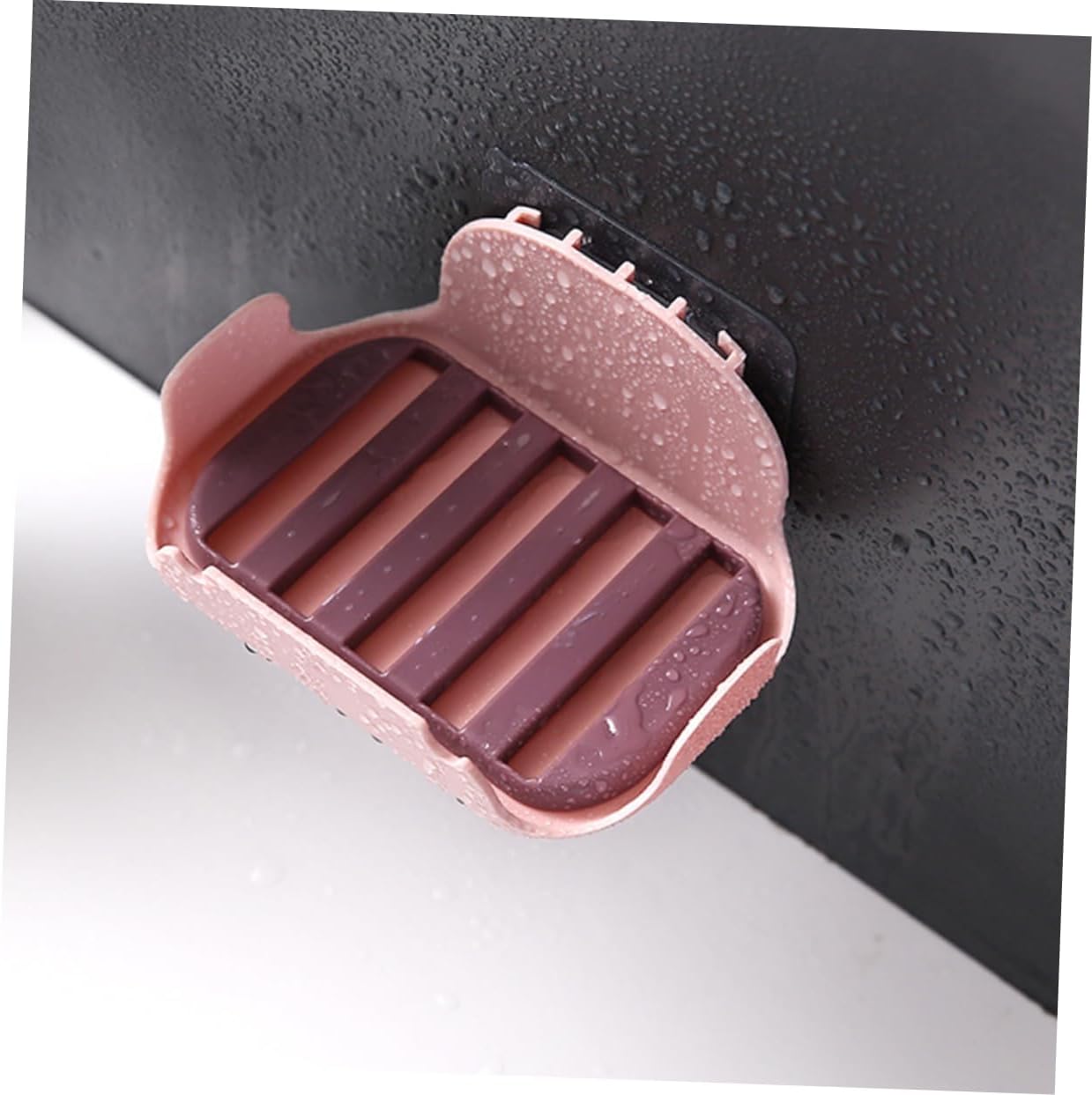 2pcs Double Layer Adhesive Soap Holder for Bathroom