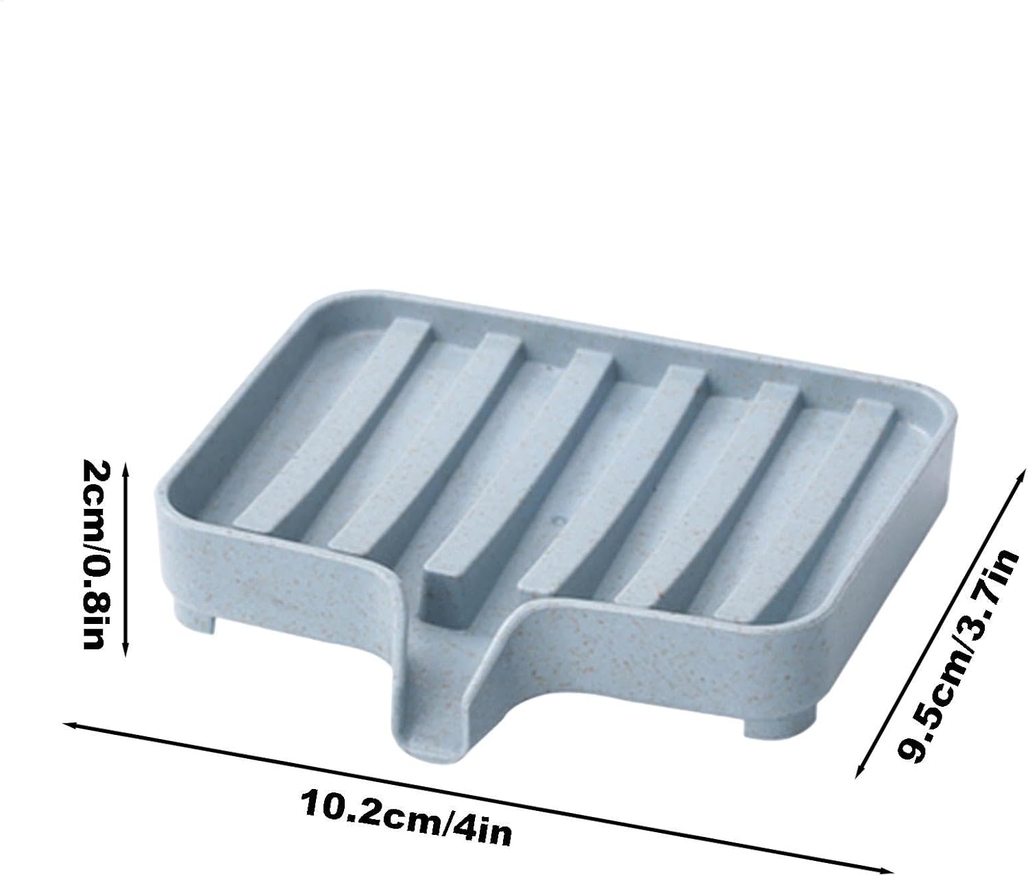 Durable Soap Holder with Drainage and Striped Design