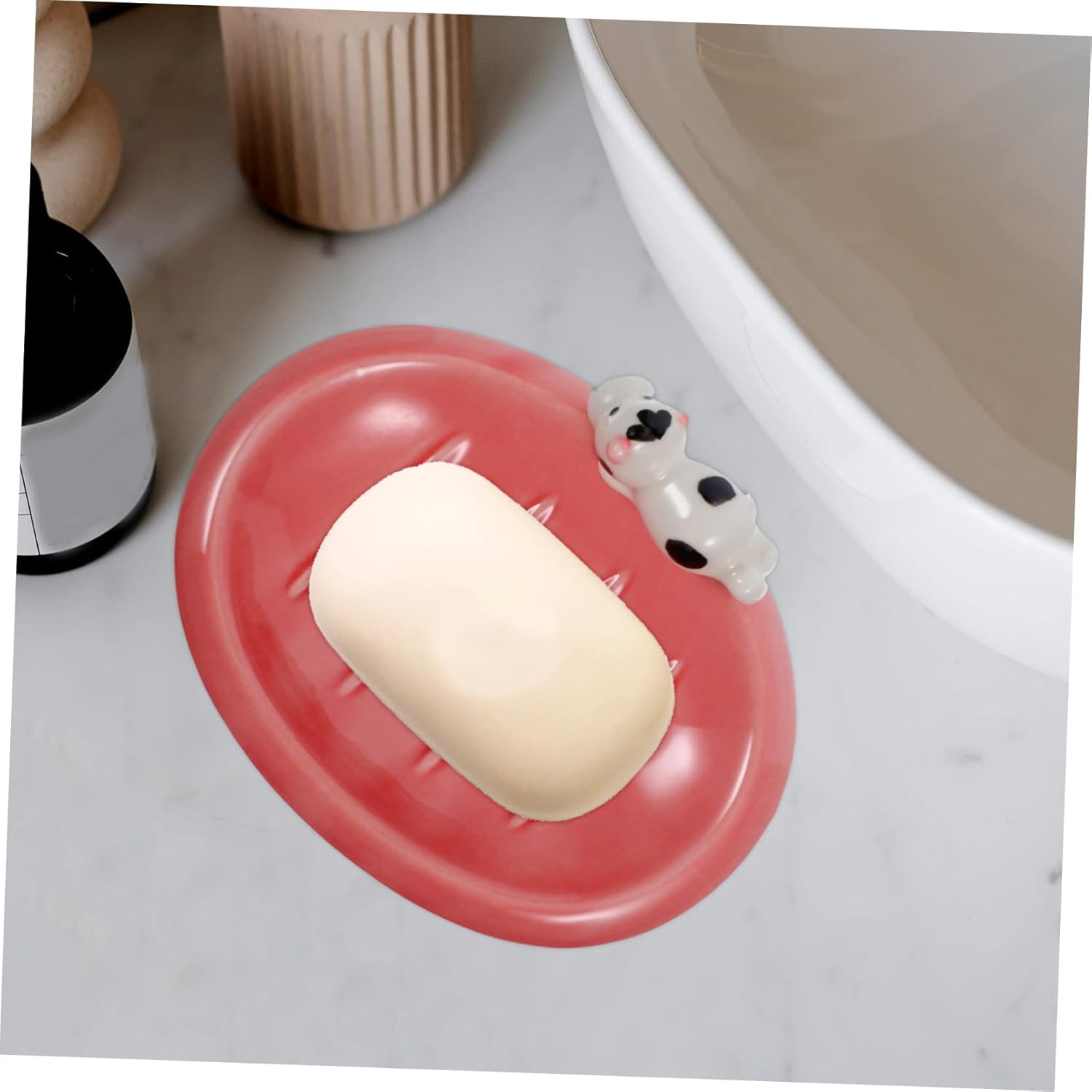 Cute Ceramic Soap Holder for Bathroom Kitchen