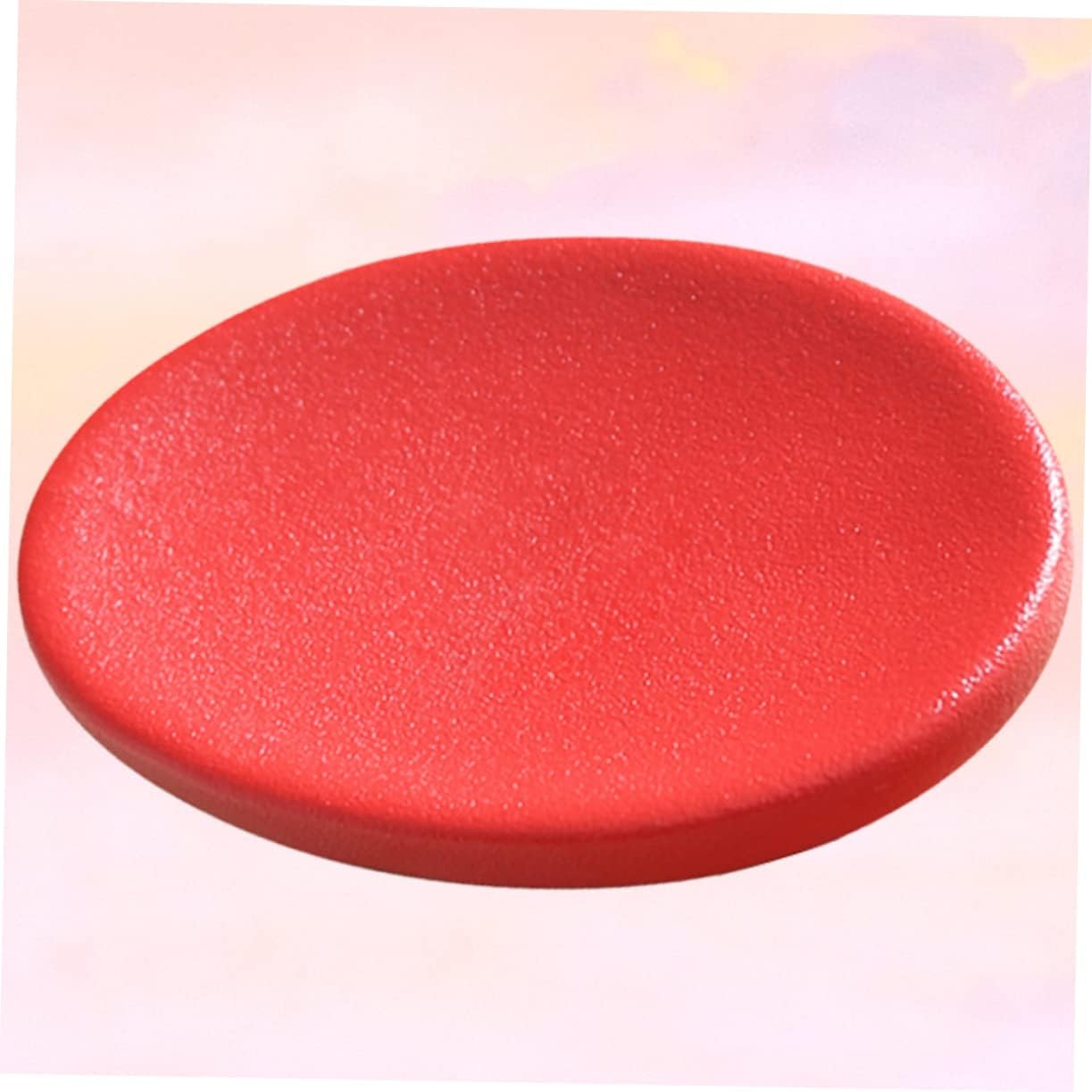 Unomor Red Ceramic Soap Dish Holder for Bathroom and Kitchen