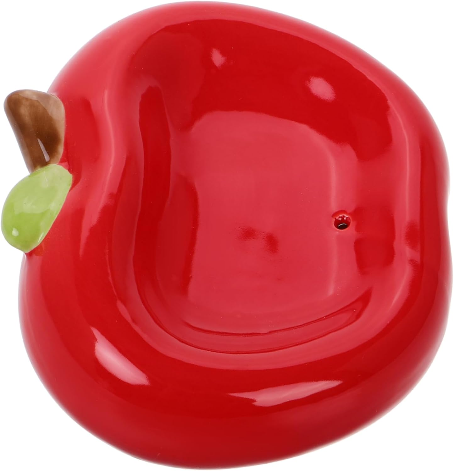 BESTOYARD Ceramic Apple Soap Holder with Drainage Tray