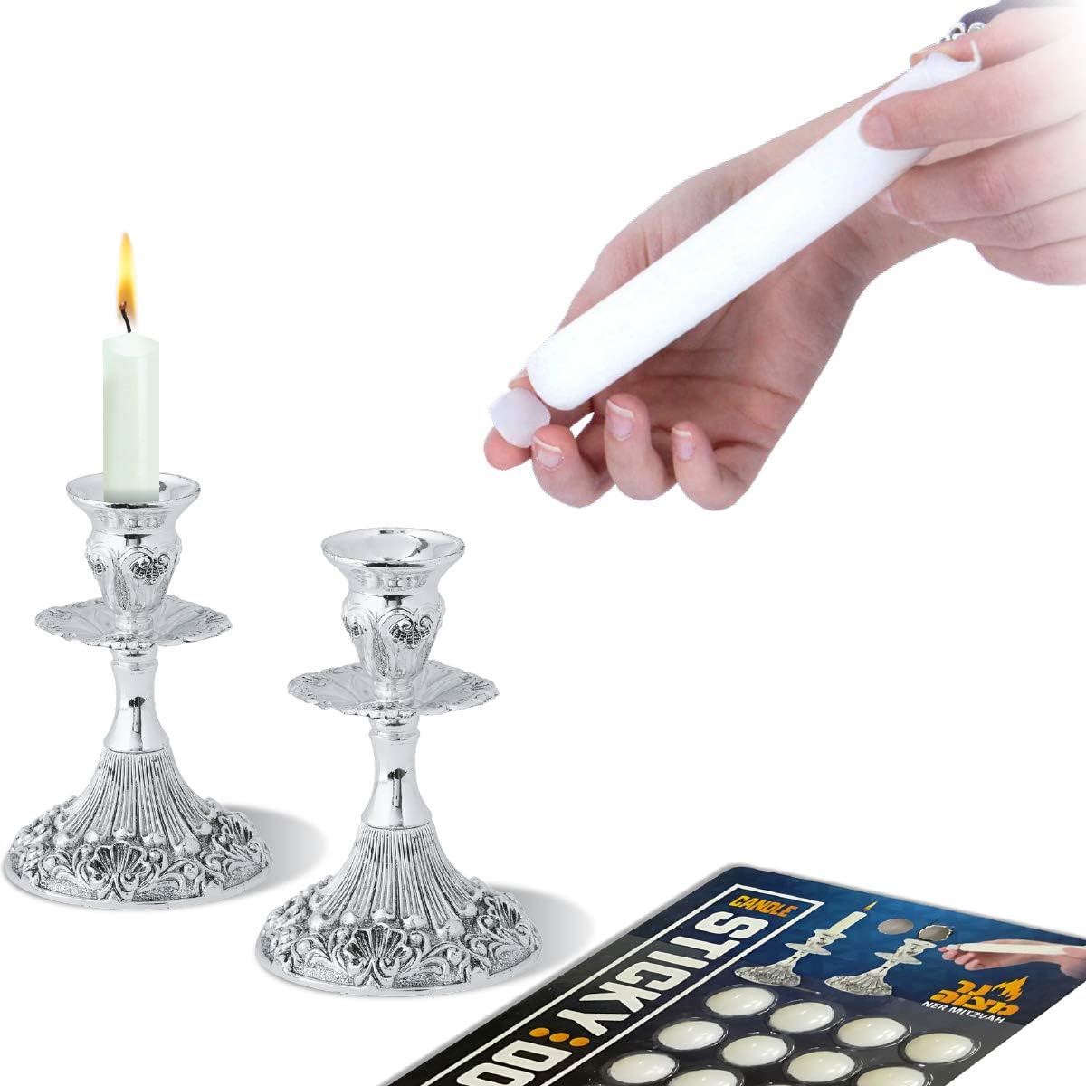 Ner Mitzvah Candle Sticky Dots - 48 Dots 1