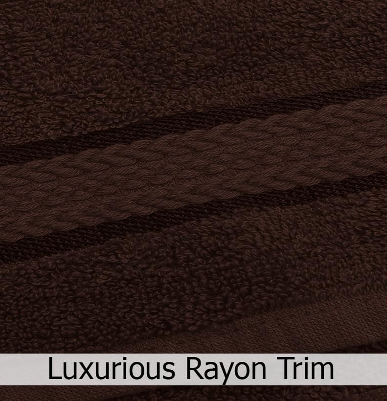 COTTON CRAFT Ultra Soft 6 Piece Towel Set Chocolate