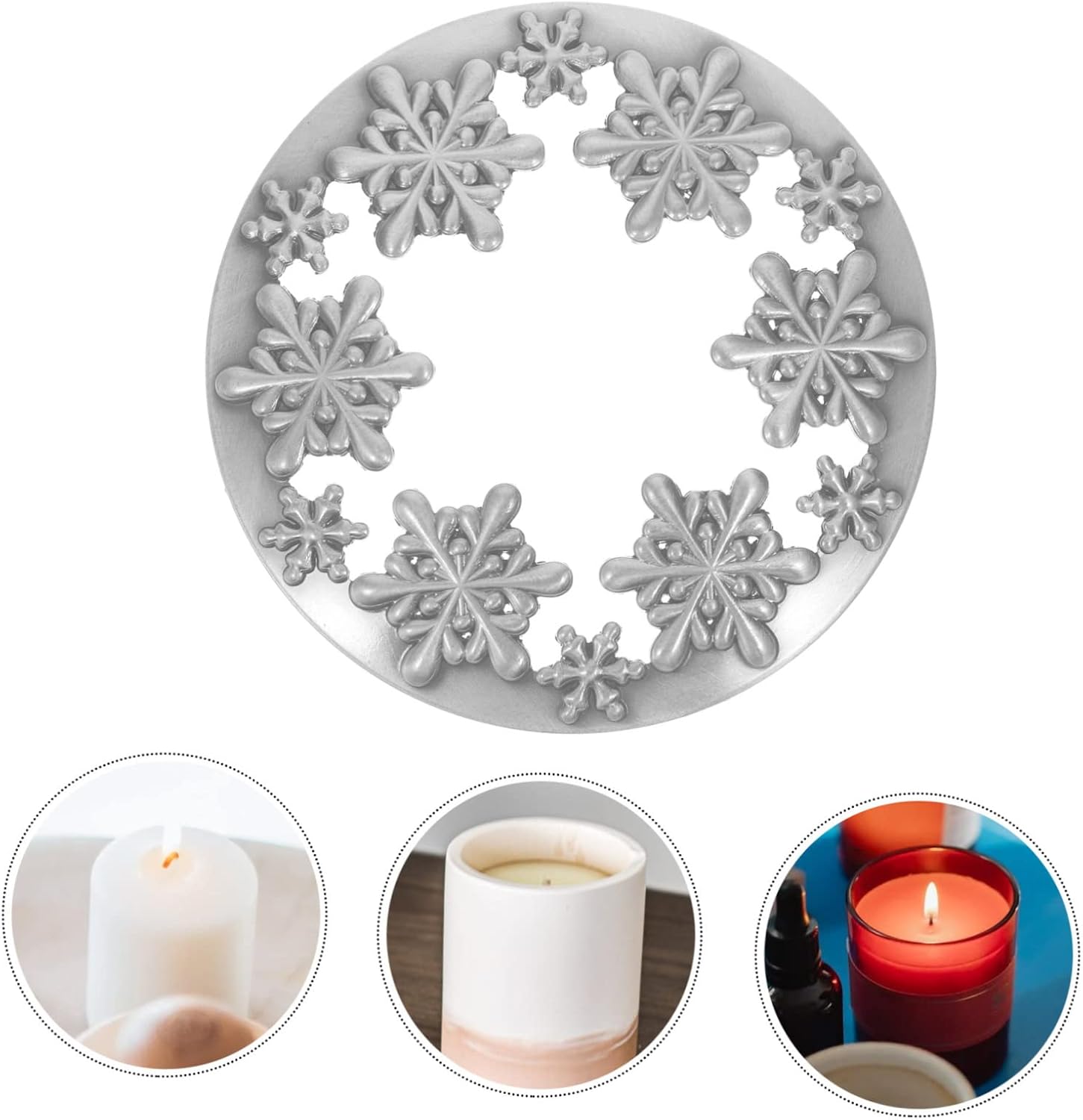 VILLFUL Smart Cover Candle with Snowflake Design