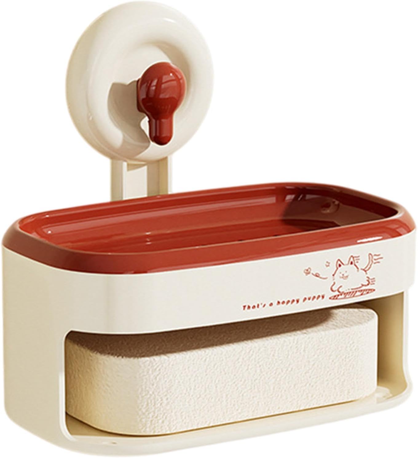 Stylish Suction Cup Soap Dish - Wall Mounted Non-Slip No Drilling