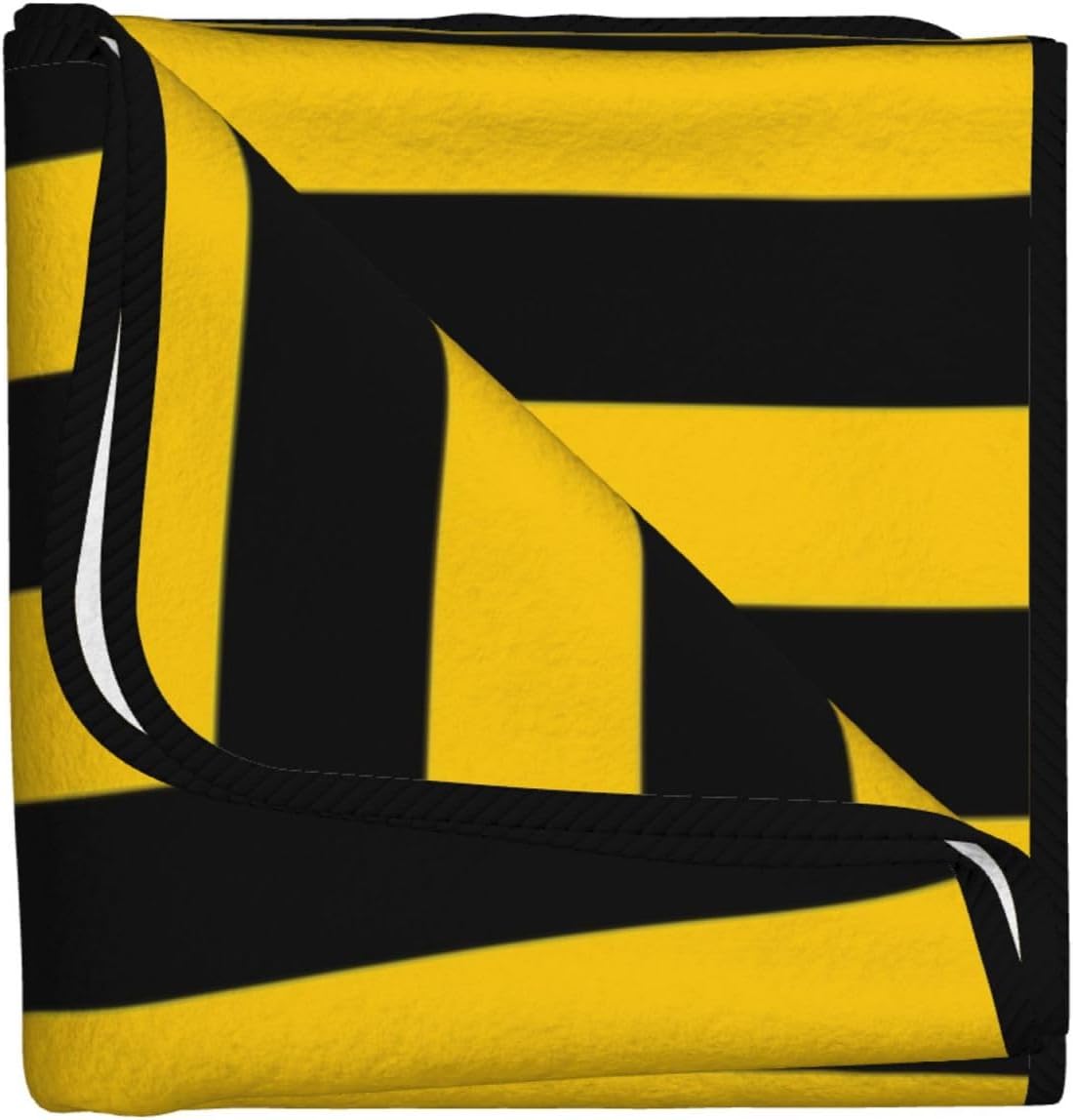 Yellow Black Stripe Beach Towel for Adults Kids