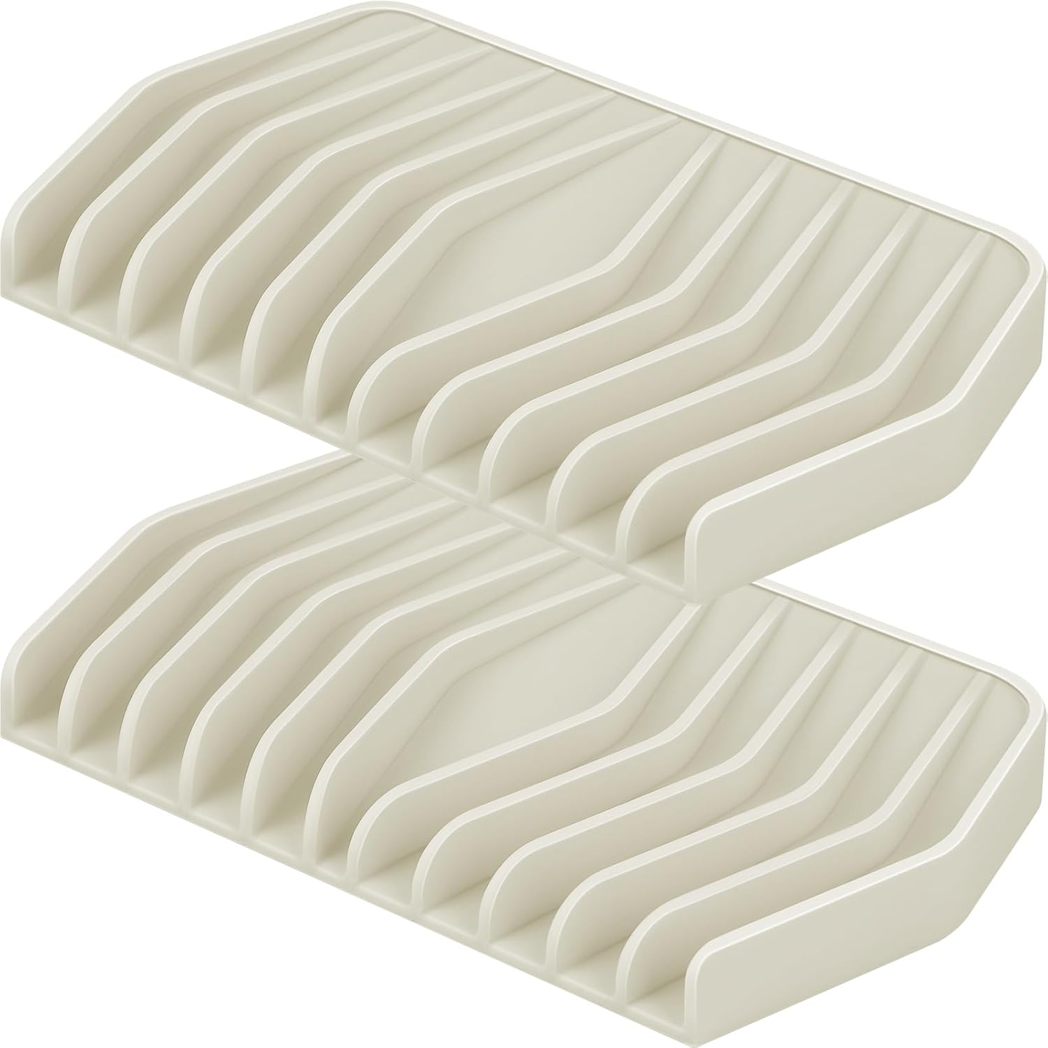 SAISN Silicone Soap Dish for Shower Beige