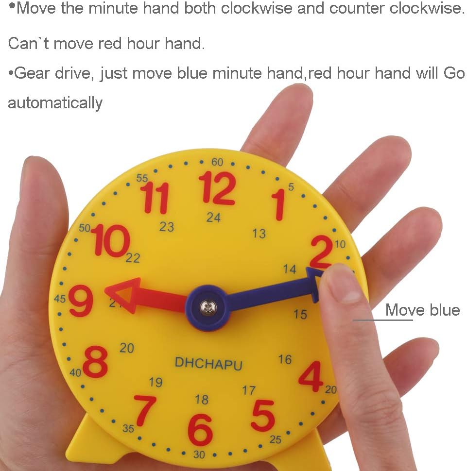 DHCHAPU Student Learning Clock 4 Inch 1224 Hour