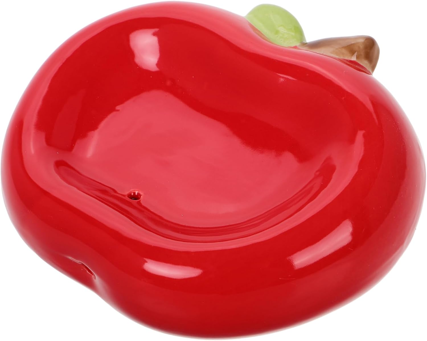 Zerodeko Apple Shaped Ceramic Soap Holder with Drainage 1